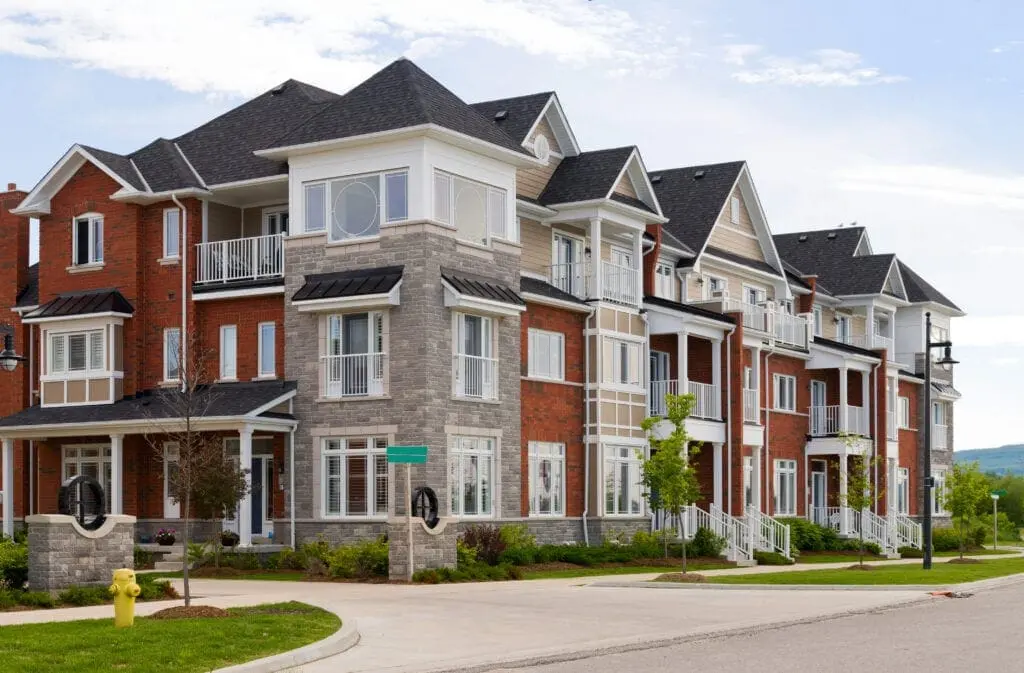 Apartment community served by commercial plumbing maintenance