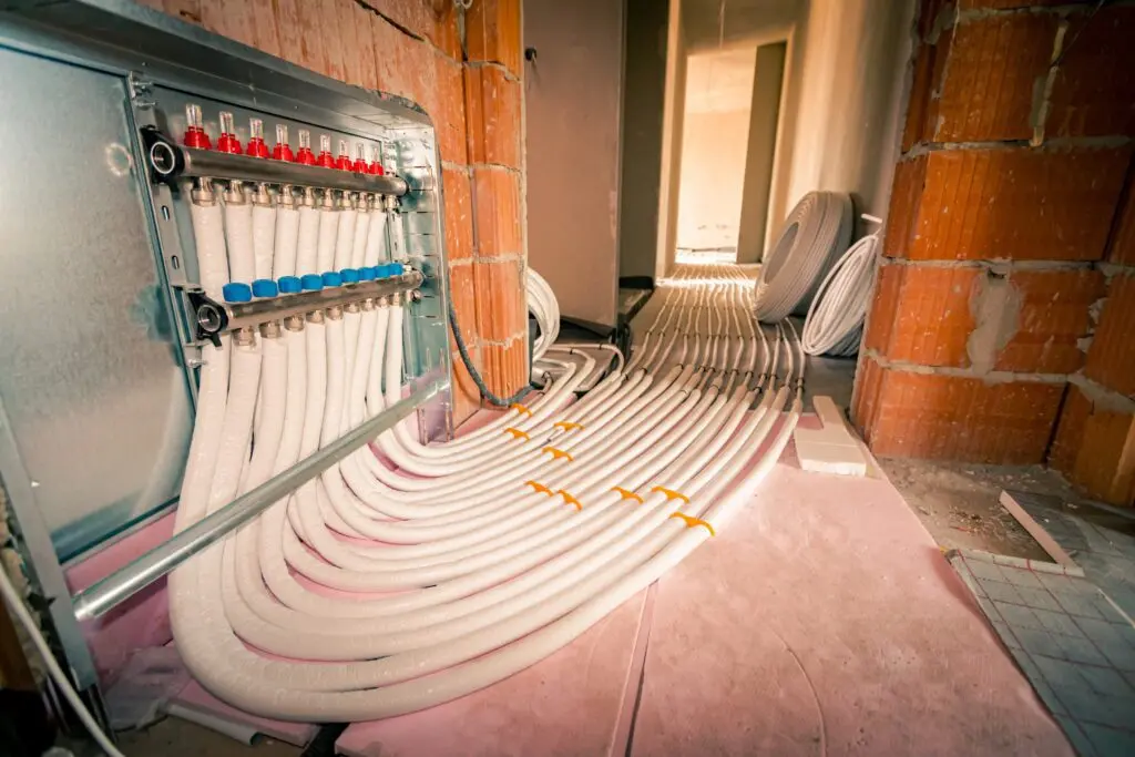 Installed plumbing manifold system